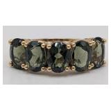 14K Gold Green Tourmaline Ring