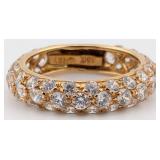 14K Gold Pave Set Diamond Ring