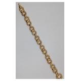 14K Gold Italian Circle Link Bracelet