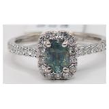 18K Gold Alexandrite & Diamond Ring