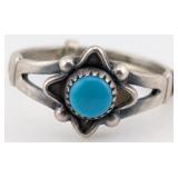 Sterling Vintage Bell Trading Post Navajo Turquois