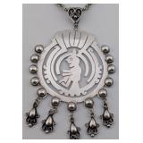 Vintage Sterling Mexico Pendant Necklace