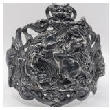 Rare 19th Century Rudolphi Silver High Relief Figu