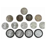 Lot Of 14 Mixed Date United States Silver American