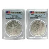 2023-W & 2024 American Silver Eagles PCGS MS 70 Fi