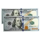 (2) Series 2009 $100 Uncirculated Consecutive Numb