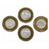 Lot Of Four $10.00 Stockmen's Silver Casino Tokens