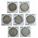 (7) 1926-1934 Estados Unidos Mexico One Peso Silve