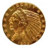 1909-D United States Indian Head $5 Gold Piece