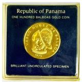 1975 Panama 100 Balboas Brilliant Uncirculated Spe
