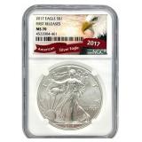 2017 American Silver Eagle NGC MS 70 First Release