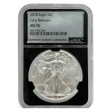 2018 American Silver Eagle NGC MS 70 First Release