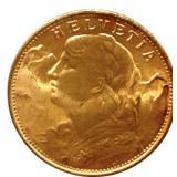 1949-B Swiss 20 Franc 90% Fine Gold Coin