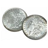1879 & 1879-S United States Morgan Silver Dollars