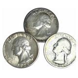 1932, 1932-D & 1934 Washington Silver Quarters