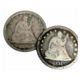 1840-O & 1841-O United States Seated Liberty Quart