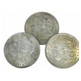 (3) 1921 United States Morgan Silver Dollars