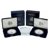 1996-P & 2005-W American Silver Eagle Proof Coins