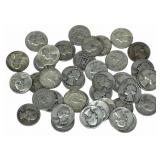 $10 Face Value Of Mixed Date 90% Silver Washington