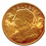 1949-B Swiss 20 Franc 90% Fine Gold Coin