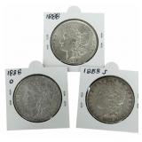 1888, 1888-O & 1888-S United States Morgan Silver
