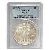 2008-W American Silver Eagle PCGS MS 69