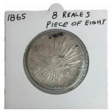Key Date 1865-A PG Mexico First Republic 8 Reales