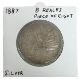 1887-Mo MH Mexico First Republic 8 Reales Silver C
