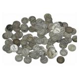 $10 Face Value Of Mixed Date 90% Silver Mercury Di