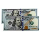 (2) Series 2013 $100 Uncirculated Consecutive Numb