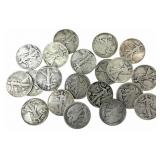 $10 Face Value Of Mixed Date 90% Silver Walking Li