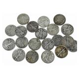 $10 Face Value Of Mixed Date 90% Silver Walking Li