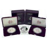 1990-S & 1991-S American Silver Eagle Proof Coins