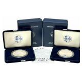 (2) 2001-W American Silver Eagle Proof Coins