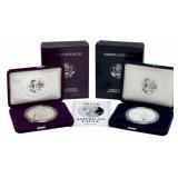 1992-S & 1994-P American Silver Eagle Proof Coins