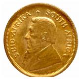 1984 South Africa Krugerrand 1/10th Ounce Fine Gol