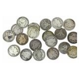 $10 Face Value Of Mixed Date 90% Silver Barber Hal