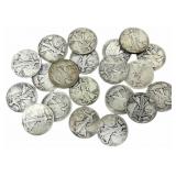 $10 Face Value Of Mixed Date 90% Silver Walking Li