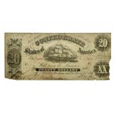 July 25th, 1861 Confederate States Of America $20