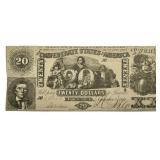 Sept. 2, 1861 Confederate States Of America $20 No
