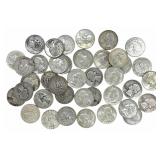 $10 Face Value Of Mixed Date 90% Silver Washington