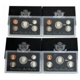 (4) 1995 United States Mint Silver Proof Sets