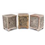 (3) J&E Stevens Cast Iron Key Lock Safe No. 50 Saf