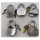 (5) American Lock Co. Cut Away Padlock Salesman Sa