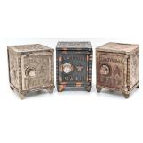 (3) Cast Iron National Safe Still Banks