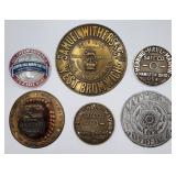 6 Cast Metal Safe Door Plaques