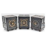 (3) Henry C. Hart Mfg. Co. Cast Iron Safe Deposit