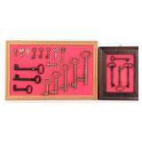 Two Framed Skeleton Key Displays