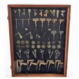 Antique Key Shadowbox Display