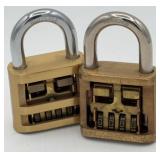 (2) Made in USA Combination Cut Away Padlock Sales